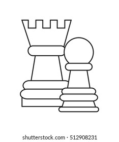 Isolated piece of chess design
