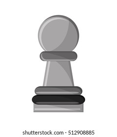 Isolated piece of chess design