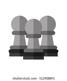 Isolated piece of chess design
