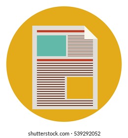Isolated piece of paper design