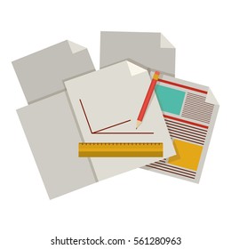 Isolated piece of paper design