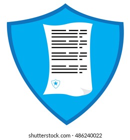 Isolated piece of paper on a heraldry shield, Vector illustration