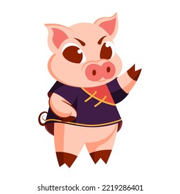 Isolated Pig Costume Baby Vector Illustration