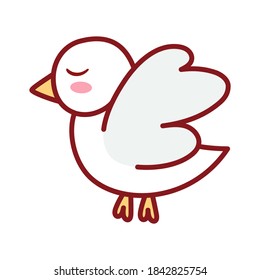 Isolated pigeon icon. Nativity characters icon - Vector