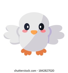 Isolated pigeon icon. Nativity characters icon - Vector