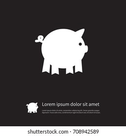 Isolated Piggy Icon. Pig Vector Element Can Be Used For Pig, Piggy, Swine Design Concept.