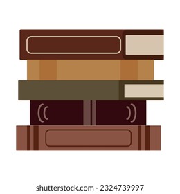 Isolated pile of books icon Vector