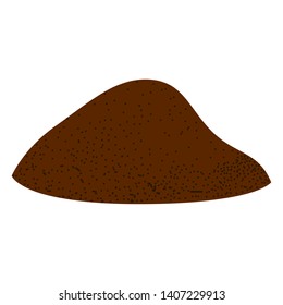 Isolated pile of ground coffee image - Vector