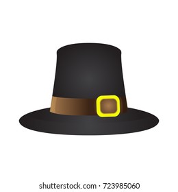 Isolated pilgrim hat on a white background, Thanksgiving day vector illustration