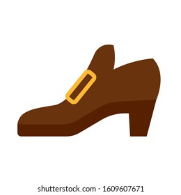 Isolated pilgrim shoe icon. Thanksgiving season - Vector illustration design