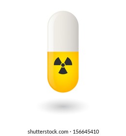 An isolated pill with icon