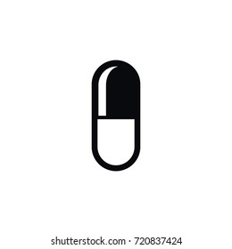 Isolated Pill Icon. Antibiotic Vector Element Can Be Used For Pills, Antibiotic, Drug Design Concept.