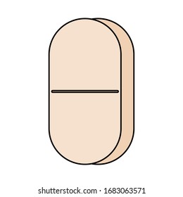 Icono de píldora aislada. Icono médico - Ilustración vectorial