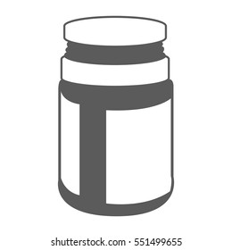 Isolated pill jar icon on a white background, Vector illustration