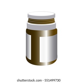 Isolated pill jar icon on a white background, Vector illustration