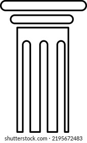 Icono del pilar aislado. El Elemento Vector De Historia Se Puede Utilizar Para El Concepto De Pilar, Historial, Diseño De Columnas..eps

