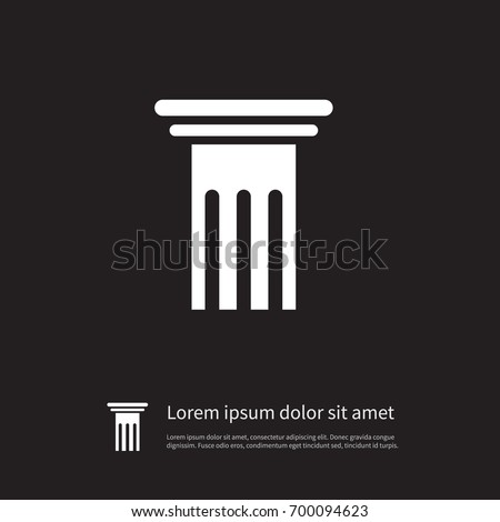 Isolated Pillar Icon. History Vector Element Can Be Used For Pillar, History, Column Design Concept.