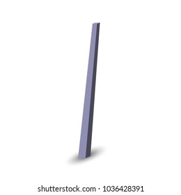 Isolated pillar with shadow on white background.