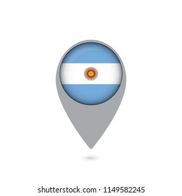 Isolated pin with the flag of argentina