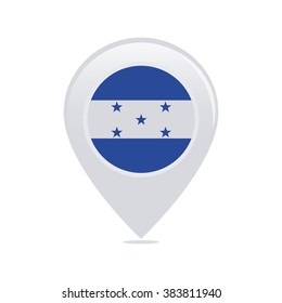Isolated pin with a flag of honduras on a white background