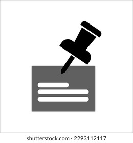 Isolated pin icon. Editable stroke and color. EPS vector file