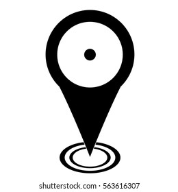 Isolated pin icon on a white background, Vector illustration
