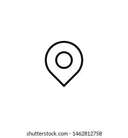 Isolated Pin Location Vector Flat Icon, Pictogram