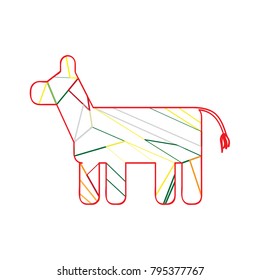 Isolated pinata icon on a white background, Vector illustration