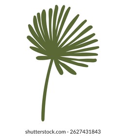Branche de pin isolé dans un style dessiné à la main. Décoration de branche d'épicéa de dessin animé pour cadres de Noël et couronnes. Nature ornementale. Symbole de sapin mignon. Fêtes rameau plat vert