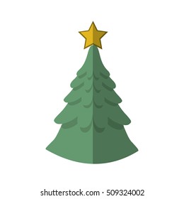 Isolated pine tree of Christmas season design