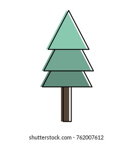 Isolated pine tree design