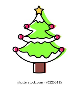 Isolated pine tree design