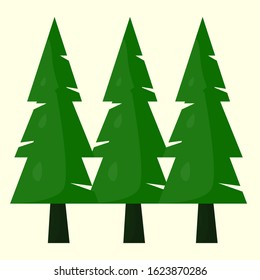 Isolated Pine Tree Vector on white background