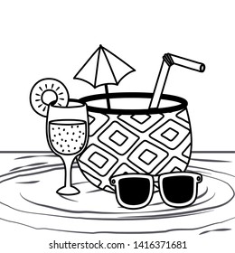 Isolated pineapple cocktail design vector illustration