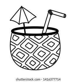Isolated pineapple cocktail design vector illustration