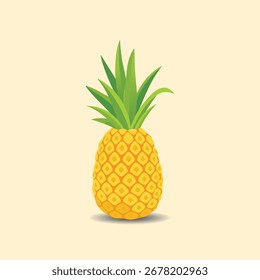 isolated Pineapple Fruit illustration EPS Vector