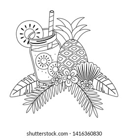 Isolated pineapple juice design vector illustration