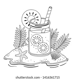 Isolated pineapple juice design vector illustration