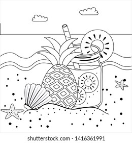 Isolated pineapple juice design vector illustration