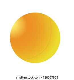 Isolated ping pong ball on a white background, Vector illustration