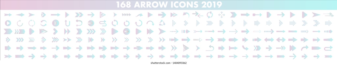 Isolated pink arrow vector icons set. Arrows icon collection for web, mobile app. Arrow vector download icon set. Arrows vector curve flat collection. Application digital button illustration 