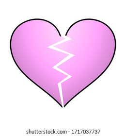 Isolated Pink Black Heart Emoji Vector