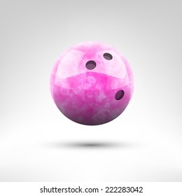 Isolated pink bowling ball vector illustration