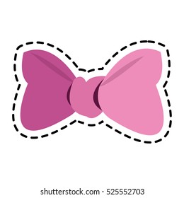 Isolated pink bowtie design