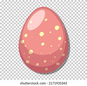 Isolated pink dinosaur egg illustration