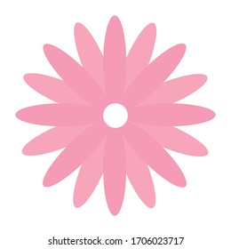 Imagen de una flor rosa aislada. Temporada de amarre - Vector
