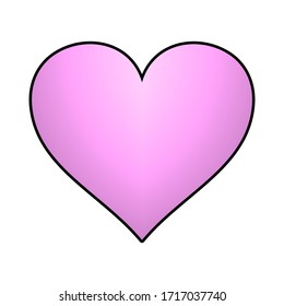Isolated Pink Heart Emji Vector