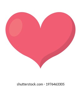 Isolated pink heart shape icon Vector illustration