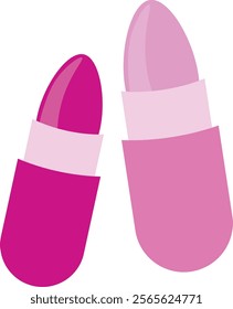 Isolated Pink Lipstick . Women's Makeup. Beauty