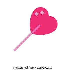 Isolated pink lollipop candy sheer flat icon Vector illustration